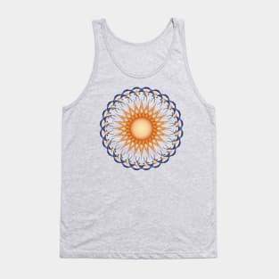 Sun with Moons Celestial Mandala Minimalist Art Tank Top